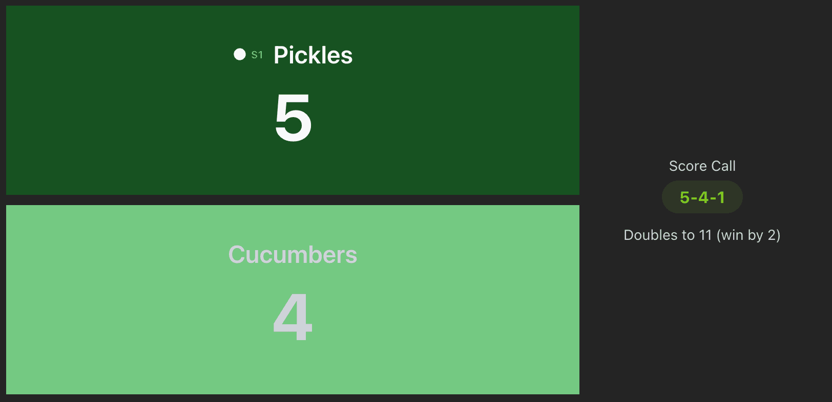 Real-time pickleball score sync on mobile device
